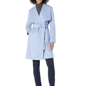 COLE HAAN slick wool alpaca wrap coat 4